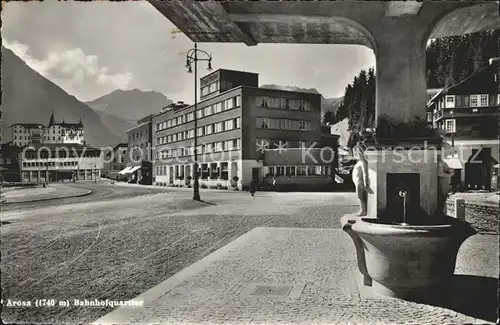 Arosa GR Bahnhofquartier Brunnen Kat. Arosa