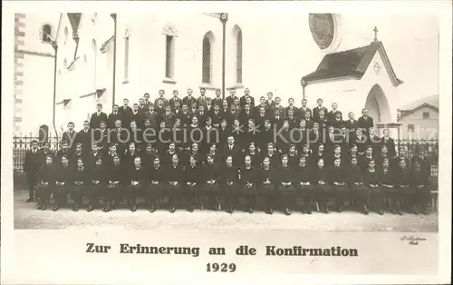 Grabs SG Konfirmation 1929 Gruppenbild Kat. Grabs