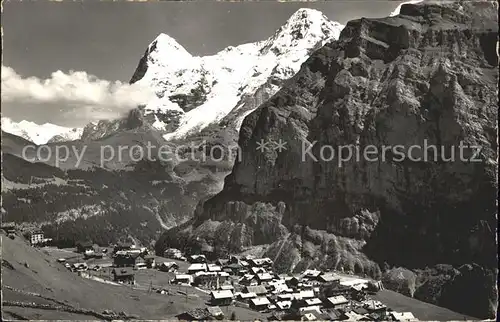 Muerren BE mit Eiger Moench Kat. Muerren