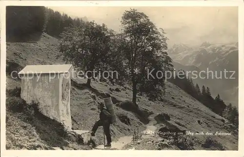 Engelberg OW Am Weg nach dem Schwand Bildstock Alpen Kat. Engelberg