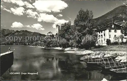 Minusio Locarno TI Rivapiana Uferpartie am See / Minusio /Bz. Locarno