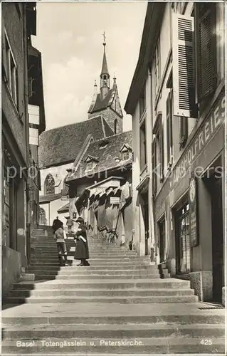 Basel BS Totengaesslein Treppe Peterskirche Kat. Basel