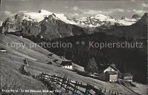 Engelberg OW In der Schwand Blick auf Titlis Urner Alpen Kat. Engelberg