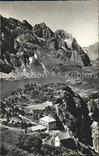 Engelberg OW Hotel Truebsee mit Hanghorn und Hutstock Alpenpanorama Kat. Engelberg