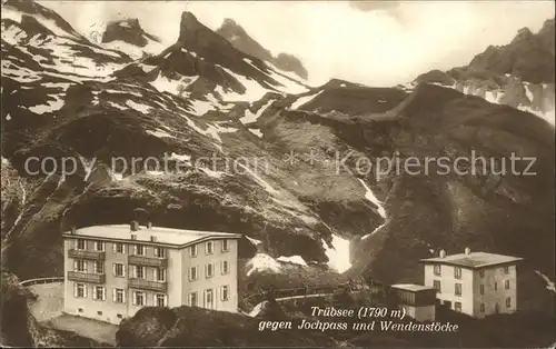 Truebsee OW Berghotel gegen Jochpass und Wendenstoecke Kat. Engelberg