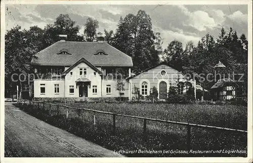 Gruessau Kreszow Bethlehem Restaurant Logierhaus Kat. Tschechische Republik