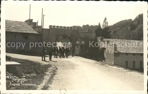 Luziensteig Festung Soldaten Kat. St Luzisteig