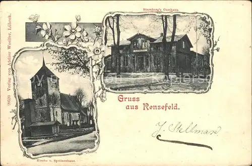 Rensefeld Bad Schwartau Kirche und Spritzenhaus Sternburgs Gasthaus