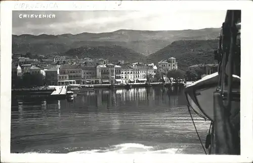 Crikvenica Kroatien Blick vom Meer Schiffahrt / Kroatien /