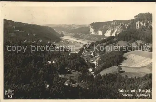 Rathen Saechsische Schweiz Panorama / Rathen Sachsen /Saechsische Schweiz-Osterzgebirge LKR