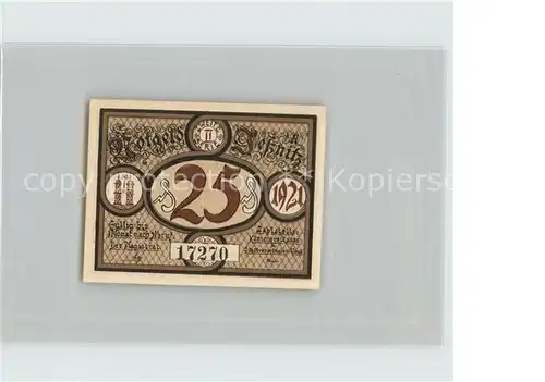 Jessnitz Anhalt 25 Pfennig Notgeld Reiter Kat. Jessnitz Anhalt