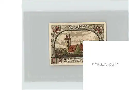 Jessnitz Anhalt 25 Pfennig Notgeld Altes Haus am Markt Kirche Kat. Jessnitz Anhalt