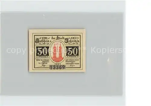 Jessnitz Anhalt 50 Pfennig Gutschein Kat. Jessnitz Anhalt