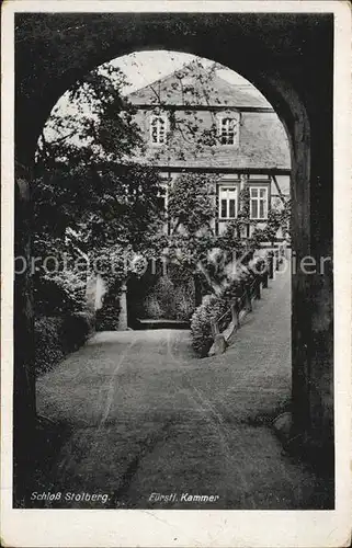 Stolberg Harz Fuerstliche Kammer Kat. Stolberg Harz