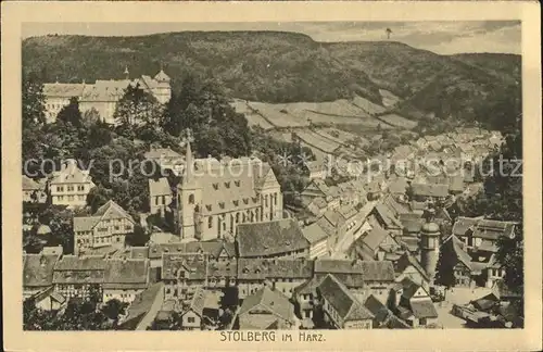 Stolberg Harz Ortsansicht Kirche Schloss Kat. Stolberg Harz