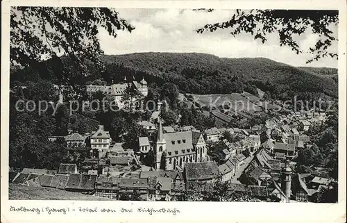 Stolberg Harz Blick von der Lutherbuche Kat. Stolberg Harz