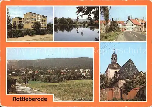 Rottleberode Polytechnische Oberschule Schlossteich Kirche Hauptstrasse Kat. Rottleberode