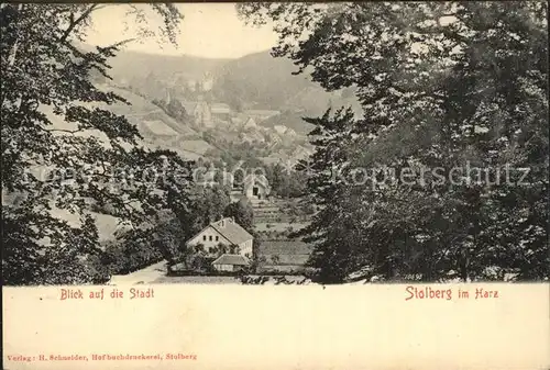 Stolberg Harz Blick auf die Stadt Kat. Stolberg Harz