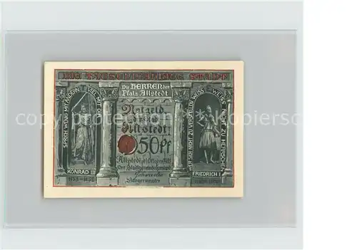 Allstedt Rathaus 50 Pfennig Kat. Allstedt