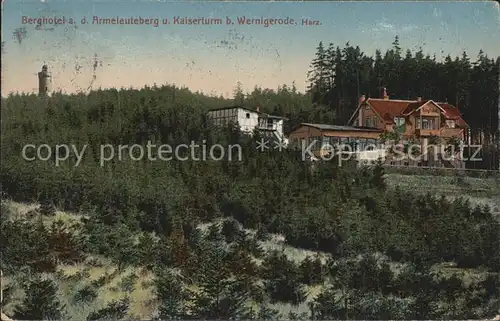 Wernigerode Harz Berghotel Armeleuteberg Kaiserturm  Kat. Wernigerode