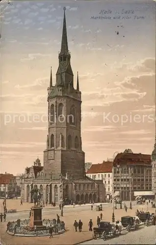 Halle Saale Marktplatz Roter Turm Kat. Halle