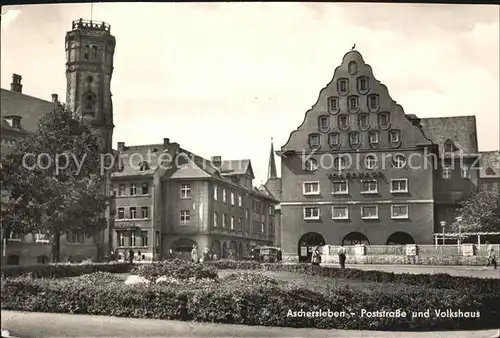 Aschersleben Potstrasse und Volkshaus Kat. Aschersleben