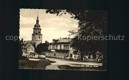 Friedrichroda Blick zur Kirche Kat. Friedrichroda