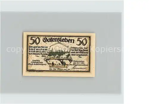 Gatersleben 50 Pfennig  Kat. Gatersleben