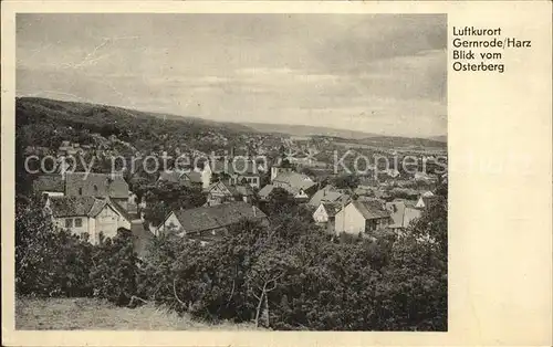 Gernrode Harz Blick vom Osterberg Kat. Gernrode Harz