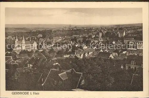 Gernrode Harz Ortsansicht Kat. Gernrode Harz