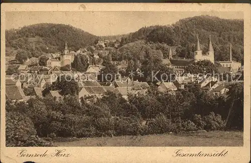 Gernrode Harz Ortsansicht Kat. Gernrode Harz