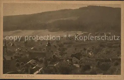 Friedrichroda Blick vom Kurhaus auf dem Kornberg Kat. Friedrichroda