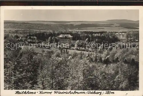 Friedrichsbrunn Harz Kurort Panorama Kat. Friedrichsbrunn