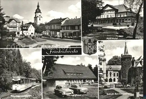 Friedrichroda Kirche Parkhotel Thueringerwaldbahn Heuberghaus Schloss Kat. Friedrichroda