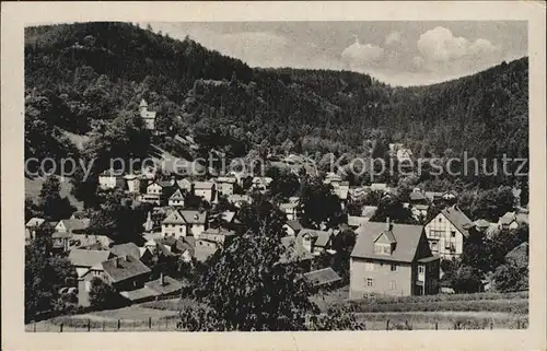 Schwarzburg Thueringer Wald Panorama Kat. Schwarzburg