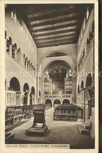 Gernrode Harz Cyriaki Kirche innen Kat. Gernrode Harz