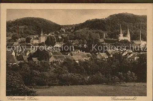 Gernrode Harz Ortsansicht Stiftskirche Kat. Gernrode Harz