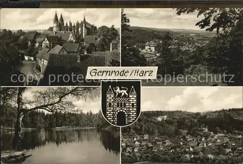 Gernrode Harz Stiftskirche Ortsansichten Kat. Gernrode Harz