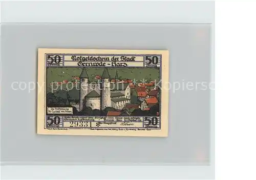 Gernrode Harz Stiftskirche Cyriaki 50 Pfennig Kat. Gernrode Harz