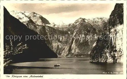 Foto Zeitz F.G. Nr. 277 Koenigssee  Kat. Berchtesgaden