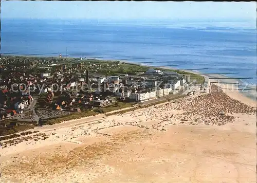 Borkum Nordseebad Platje Fliegeraufnahme / Borkum /Leer LKR