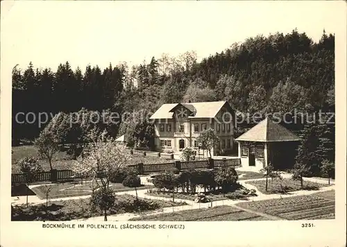 Polenztal Bockmuehle Kat. Hohnstein