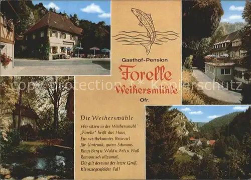 Weihersmuehle Bamberg Gasthof Pension Forelle Kat. Bamberg