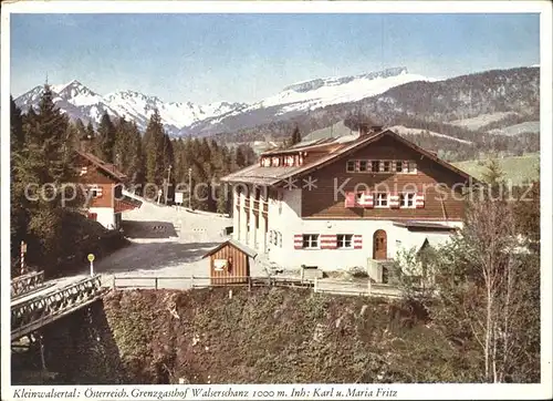 Kleinwalsertal Grenzgasthof Walzerschanz Kat. Oesterreich