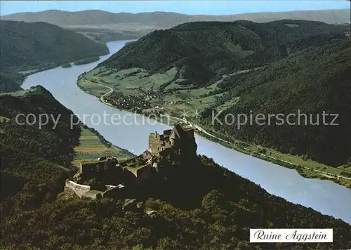 Wachau Oesterreich Ruine Aggstein Fliegeraufnahme Kat. Oesterreich