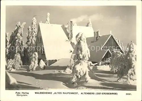 Altenberg Erzgebirge Waldschenke Altes Raupennest  Kat. Geising