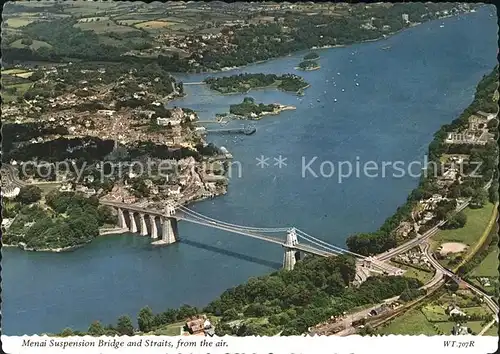 Bangor Wales Menai Suspension Bridge Straits  Kat. Cardiff