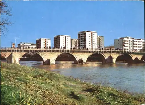 Skopje Skoplje Steinbruecke ueber Vardar Kat. ueskueb Uskub