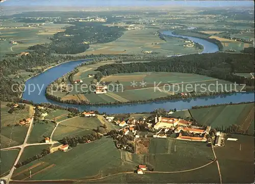 Au Inn Fliegeraufnahme Kloster Au Kat. Rosenheim