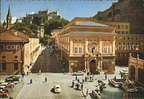 Salzburg Oesterreich Neues Festspielhaus Vorderfassade Fischer Erlach Alte Pferdeschwemme Kat. Salzburg